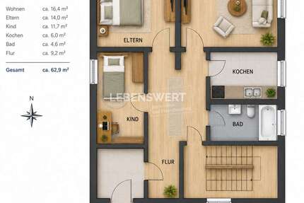 Wohnung zum Kaufen in Gelsenkirchen 79.500,00 € 67.25 m²