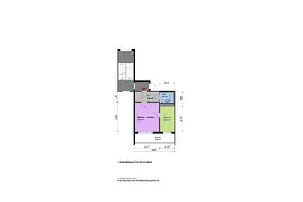 Wohnung zum Mieten in Neubrandenburg 222,00 € 36.45 m²