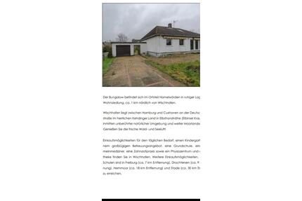 Keine Provision Bungalow zu verkaufen - Wischhafen
