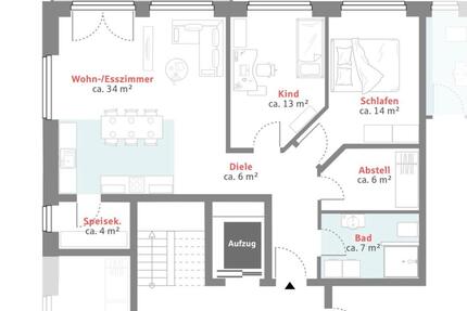 Barrierefreie 3-Zimmerwohnung - 475.000,00&nbsp;EUR Kaufpreis, ca.&nbsp; 88,00&nbsp;m&sup2; in Hannover (PLZ: 30659) Bothfeld-Vahrenheide