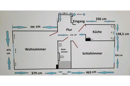 2-Zimmer-Wohnung auf der Beethoven Str in Solingen zu vermieten