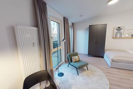 Wohnen leicht gemacht: Modernes 1-Zimmer-Apartment mit vollständiger Möblierung, BALKON und EBK direkt an der Spree - Berlin Treptow-Köpenick