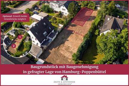 Grundstück zu verkaufen in Hamburg Poppenbüttel 389.000,00 € 455.5 m² - Hamburg / Poppenbüttel