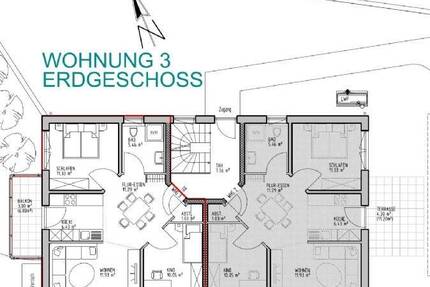 Energieeffiziente 3-Zimmer-Erdgeschosswohnung mit Balkon - Murrhardt / Fornsbach