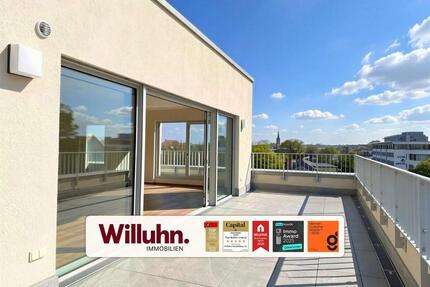 Luxuriöses Penthouse mit 34 m² Dachterrasse l EBK inklusive l Tiefgaragenstellplatz - Leipzig Mitte