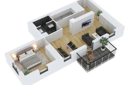 Moderne, helle 70qm Wohnung mit Balkon - Zemmer