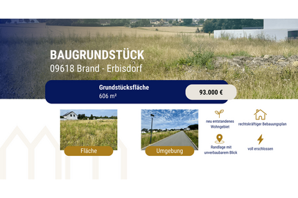 Grundstück zu verkaufen in Brand-Erbisdorf 93.000,00 € 606 m²