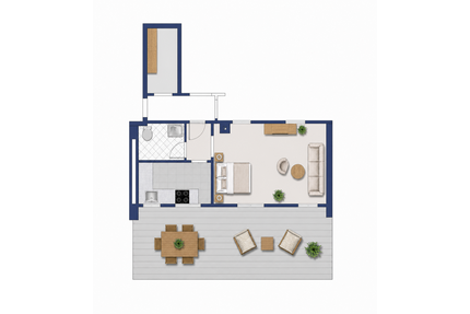 Wohnung zum Kaufen in Backnang 125.000,00 € 44 m²
