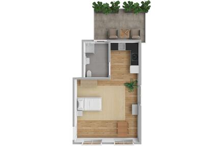 Von Privat: möblierte (optional) 1 ZKB, mit EBK und Stellpatz - Bockenheim an der Weinstraße