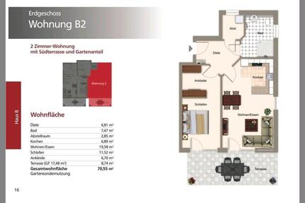 2-Zimmer-EG-Wohnung mit Terrasse - Kirchdorf an der Iller