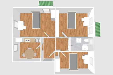 Wohnung zum Mieten in Mannheim 450,00 € 60 m²