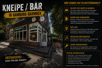 Untermieter gesucht! Kneipe Bar in Hamburg Barmbek abzugeben!