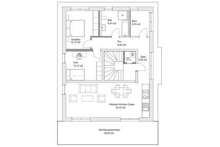 Tolle 4ZKB Penthousewohnung mit großer Terasse - Limburg an der Lahn