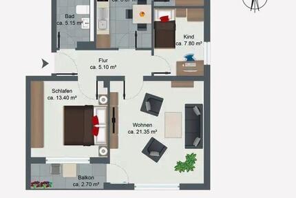 Attraktive 3-Zimmer-Wohnung mit Balkon in Schierling