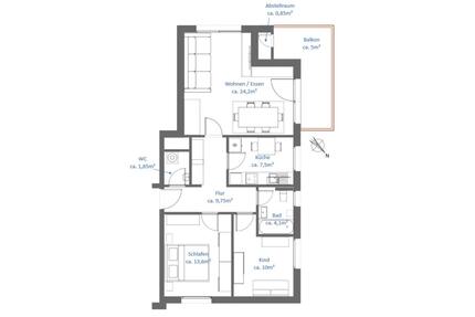 Gepflegte 3-Zi.-Whg mit Balkon & 2 Stellplätzen - Provisionsfrei! - Preußisch Oldendorf
