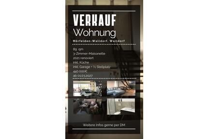 Traumhafte Maisonette-Wohnung in Feldrandlage mit West-Balkon - Mörfelden-Walldorf