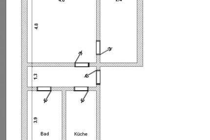 Eberswalde - Singlewohnung 2 Zimmer, Küche, Bad in zentraler Lage