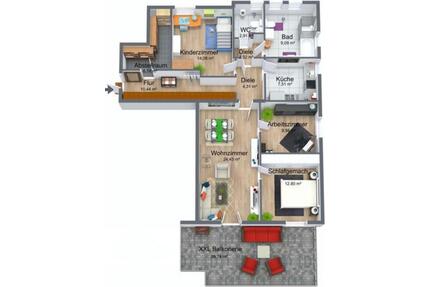 4-Zimmer-Wohnung mit Dachterrasse im schönen Allgäu - Marktoberdorf