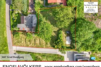 Traumlage in Gerbrunn: Hanggrundstück in ruhiger Sackgasse mit Blick ins Grüne