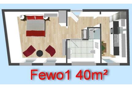 Sanierte 1 Zimmer-Wohnung ebenerdig, Küche und Bad mit Fenster - Friedland