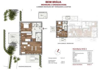 Erstbezug - Exkl. 3-Zimmer-Erdgeschosswohnung, Garten + Terrasse - Sontheim