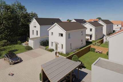 Kompaktes Stadthaus in kleinem Neubaugebiet mit eigenem Garten und Top-Anbindung in Worms-West