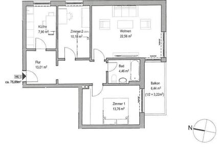 3-Zimmer-Wohnung mit Balkon, Stellplatz und großem Hobbyraum - Hamburg Eppendorf