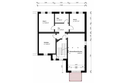 4 Zimmer, 105qm mit Balkon & Gemeinschaftsgarten - Heven - Witten Rüdinghausen