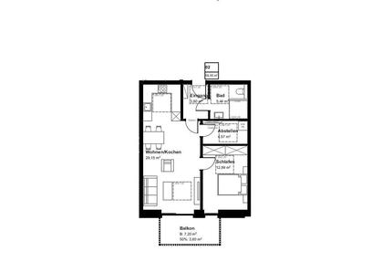 Neubau - Erstbezug - 765,00&nbsp;EUR Kaltmiete, ca.&nbsp; 59,55&nbsp;m&sup2; in Bad Bentheim (PLZ: 48455)