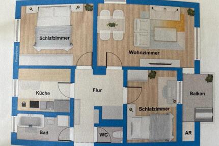3 Zimmer Wohnung - 1.600,00&nbsp;EUR Kaltmiete, ca.&nbsp; 70,00&nbsp;m&sup2; in München (PLZ: 81475) Thalkirchen-Obersendling-Forstenried-Fürstenried-S