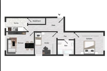 Schöne 3-Zimmer-Wohnung - 950,00&nbsp;EUR Kaltmiete, ca.&nbsp; 83,00&nbsp;m&sup2; in Lich (PLZ: 35423)