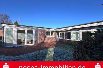 Wohnen auf einer Ebene in Nordfriesland - Reihenendhaus mit Gartenanteil und neuer Heiztechnik - Niebüll