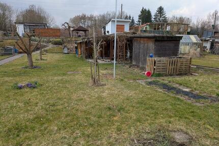 Kleingarten, Pachtgarten mit Laube Flöha