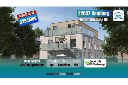 ++ZINS-MIET-ENERGIESPAREND++ 3 ZKB mit KfW 100.000€-Darlehen - Hamburg Tonndorf