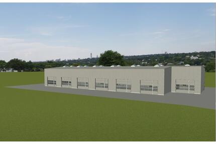 Industriehalle im Bau. Fertigstellung Anfang 2027 - Kleinmachnow