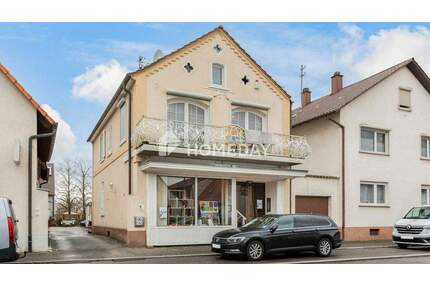 MFH mit 2 WE + Gewerbe, 1.094 Quadratmeter Grundstück, leerstehend mit Perspektive - Philippsburg-Huttenheim