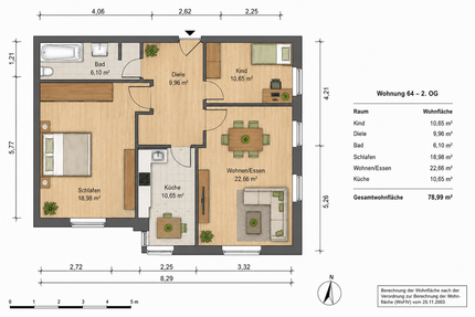 Wohnung zum Mieten in Essen 1.026,00 € 78.99 m²