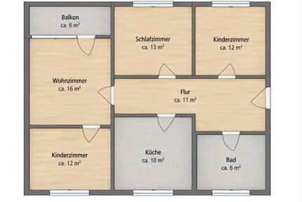 249000€ | ca 80m2 | 4 Zimmer | Südbalkon | Küche | Garage - Waldkraiburg