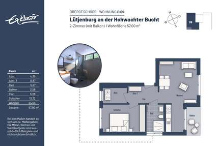 Wohnung zum Kaufen in Lütjenburg 259.000,00 € 57 m²