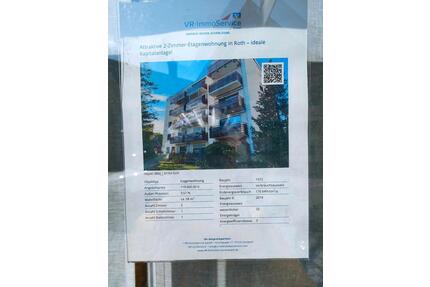 2 Zimmer Wohnung zu verkaufen - Kapitalanlage - Roth