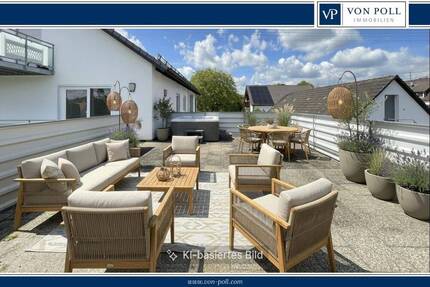Großzügige 6-Zimmer-Wohnung mit Wintergarten, Dachterrasse, 2 Balkonen und Bahnanbindung in Dorflage - Harburg / Hoppingen