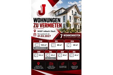 Neubau zu vermieten! - Erstbezug 01.03.2027 - Julbach
