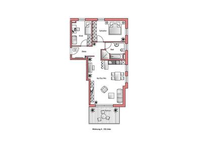 Moderne, neuwertige 3 ZKB-Wohnung mit Südbalkon zu Vermieten - Geisenfeld