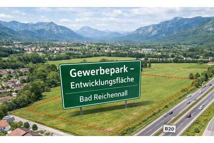 Entwicklungsfläche an der B20: 6.700 m² Gewerbe-Bauerwartungsland, erweiterbar - Bad Reichenhall