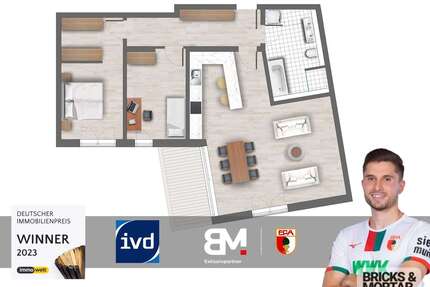 Wohnung zum Kaufen in Augsburg 805.000,00 € 98.97 m²