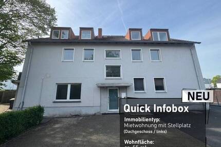 2-Zimmer Dachgeschosswohnung mit Balkon und Stellplatz - Bönen