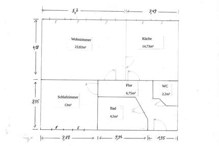 helle 2-Zimmerwohnung mit EBK - 400,00&nbsp;EUR Kaltmiete, ca.&nbsp; 65,00&nbsp;m&sup2; in Sangerhausen (PLZ: 06526)