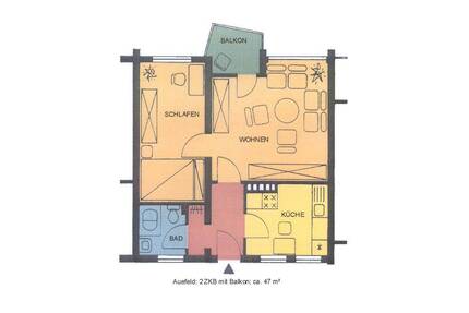 Hübsche 2-Zimmer-Wohnung im 4. Obergeschoss - Kassel Süd
