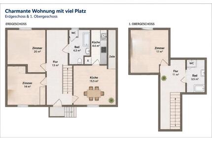 3-Zi-Wohnung mit Garten und ALL-INCL. Nebenkosten ( inkl. Strom) - Steinau an der Straße