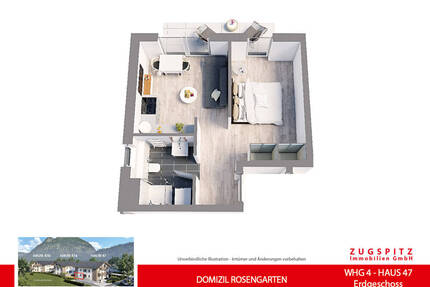 DOMIZIL ROSENGARTEN -2 Zi MIT FERIENWOHNUNG NUTZUNG -WHG04 - Garmisch-Partenkirchen